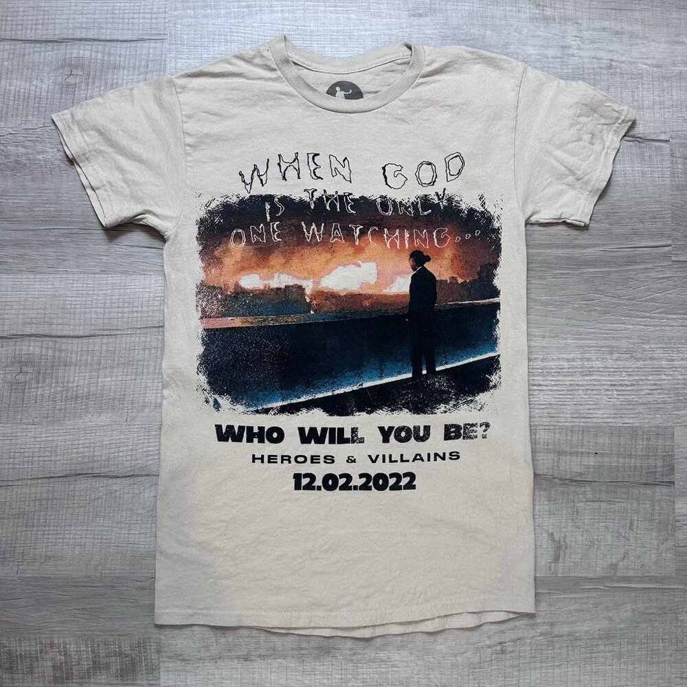 Metro Boomin Heroes and Villains Album Hip Hop T-Shirt  Beige Adult Size Small